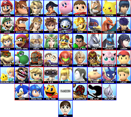 Image - SSB4 Roster.png - Smashpedia, the Super Smash Bros. wiki.