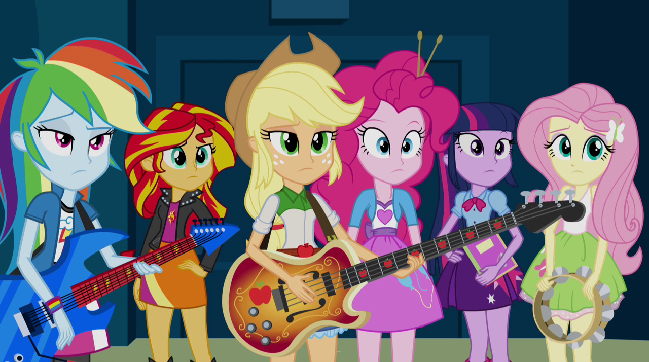 Image - Rainbooms unimpressed by Rarity's outfit EG2.png - My Little ...