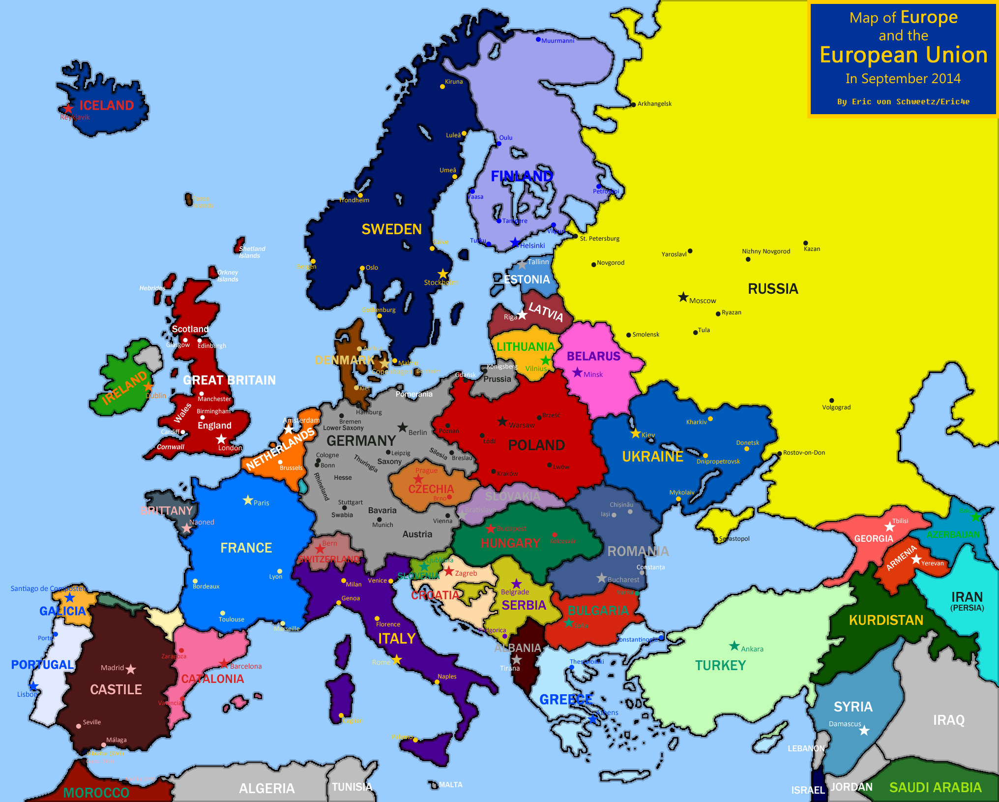 Map in english. Europe 1950 Map. Карта - Европа. Дети Европы.