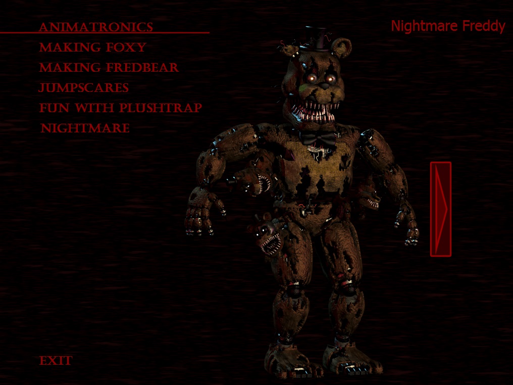 Nightmare Freddy FNAF 4 Minecraft Skin