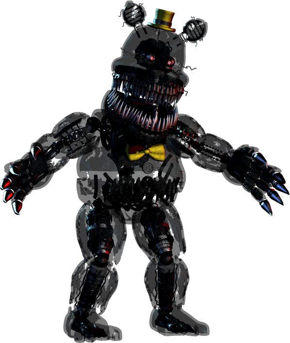 Nightmare Fredbear - MUCH better in 3-D (FNAF 4) Minecraft Skin